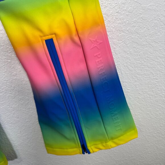Perfect Moment Pants Womens XS Aurora High Waist Flare Ombre Rainbow Ski Snow - Picture 7 of 14